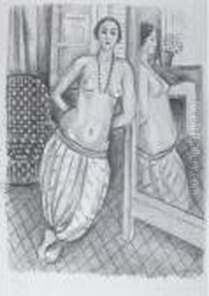 Odalisque A La Culotte Rave, Refletee Dans La Glace Oil Painting by Henri Matisse