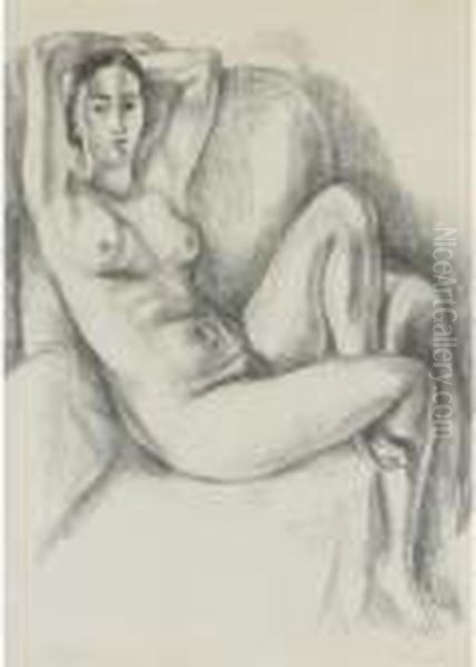 Nu Au Coussin Bleu Oil Painting by Henri Matisse