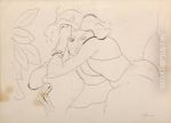 Jeune Fille Accoudee Oil Painting by Henri Matisse