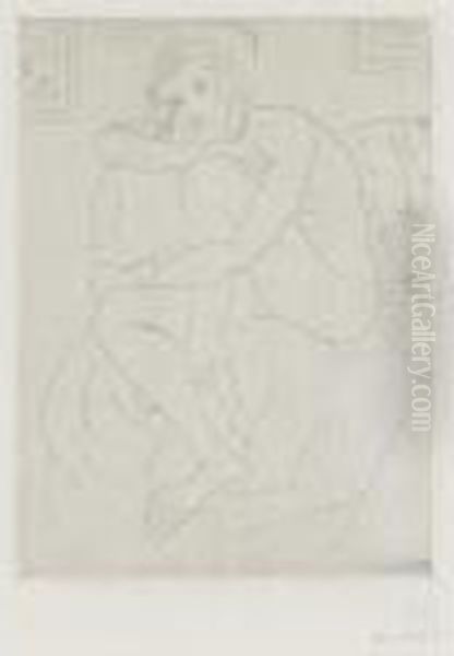 Nu Assis, Mains Aux Genoux Oil Painting by Henri Matisse