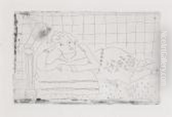 Femme Allonge Sur Un Lit D'acajou Oil Painting by Henri Matisse