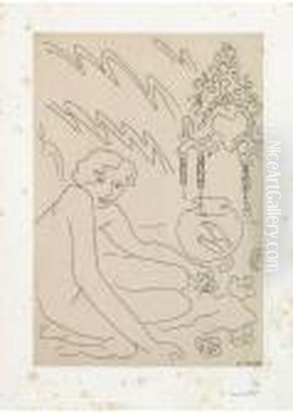 Nu Au Miroir Marocain Oil Painting by Henri Matisse