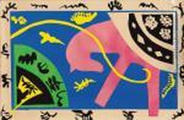 Le Cheval, L'ecuyere Et Le Clown, Plate Five From Jazz Oil Painting by Henri Matisse