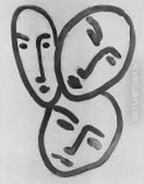 Trois Tetes Oil Painting by Henri Matisse