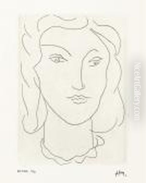 Tete De Jeune Femme Au Collier En Feston Oil Painting by Henri Matisse