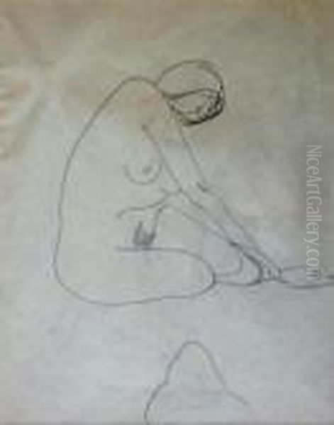 Sitting Nude/nude From The Back Oil Painting by Henri Matisse