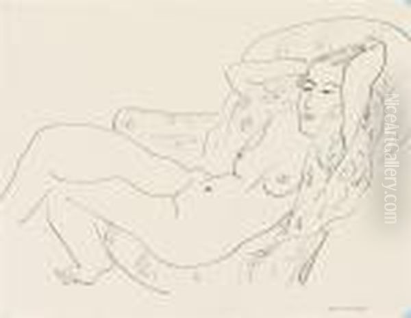 Femme Nue, Etendue, Les Bras Releves Oil Painting by Henri Matisse
