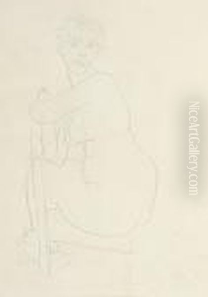 Femme Nue Assise (recto & Verso) Oil Painting by Henri Matisse