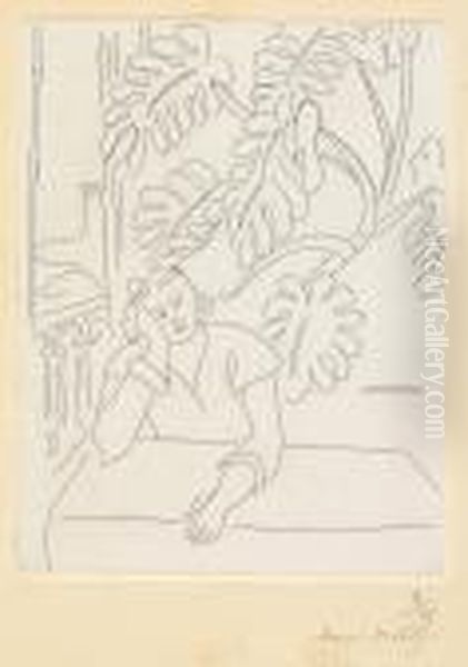 Interieur Au Feuillage Oil Painting by Henri Matisse