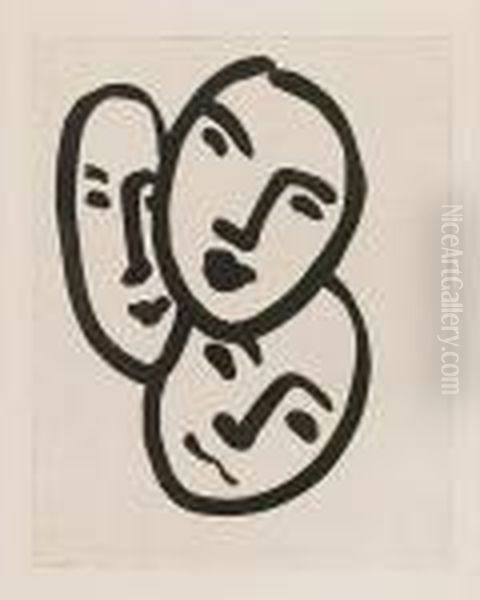 Trois Tetes Oil Painting by Henri Matisse