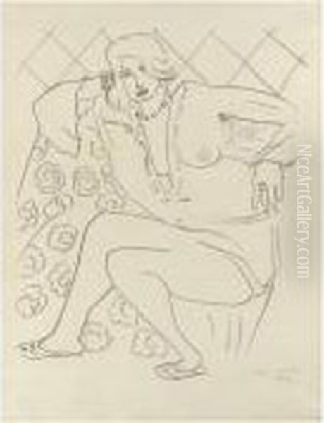 Figure Assise, Blouse Transparente (d. 519) Oil Painting by Henri Matisse