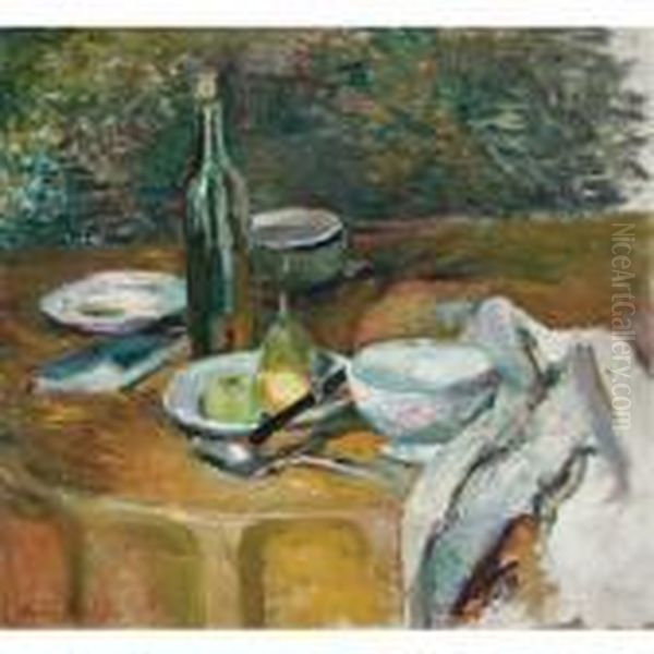 La Table Servie Dans Le Jardin Oil Painting by Henri Matisse