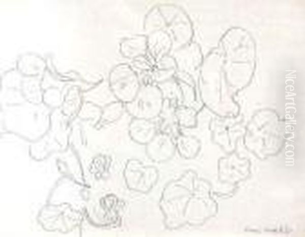 Fleurs, Circa 1942 Oil Painting by Henri Matisse