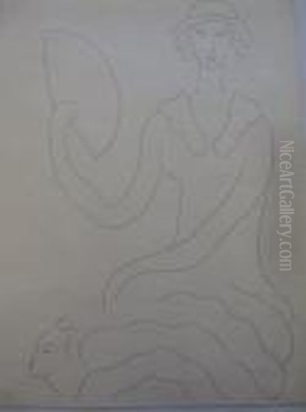 Femme Aux Eventail Oil Painting by Henri Matisse