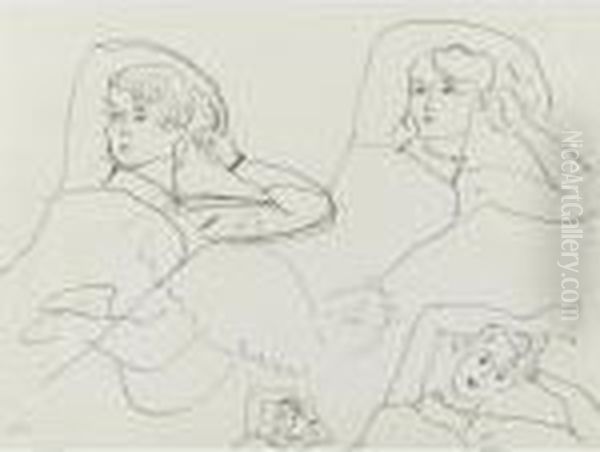 Quatre Etudes D'une Ballerine Oil Painting by Henri Matisse