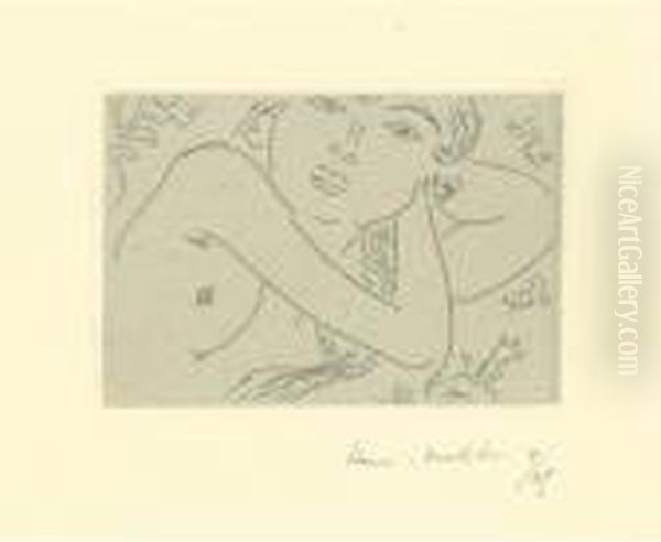 Torse De Femme Aux Cheveux Longs (d. 85) Oil Painting by Henri Matisse