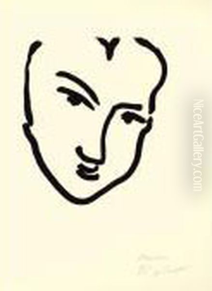 Nadia Au Visage Penche (d. 806) Oil Painting by Henri Matisse