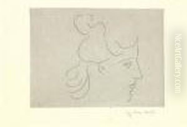 Profil De Jeune Fille Coiffee A La Grecque Oil Painting by Henri Matisse