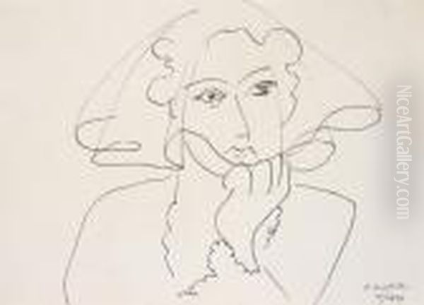 Femme A La Voilette Oil Painting by Henri Matisse