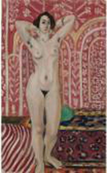 Nu Sur Fond Rouge Oil Painting by Henri Matisse