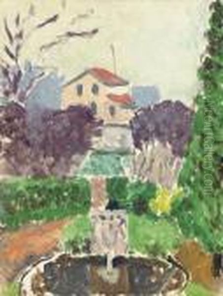 Jardin De L'artiste A Issy-les-moulineaux Oil Painting by Henri Matisse
