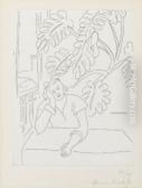 Interieur Au Feuillage (d. 244) Oil Painting by Henri Matisse