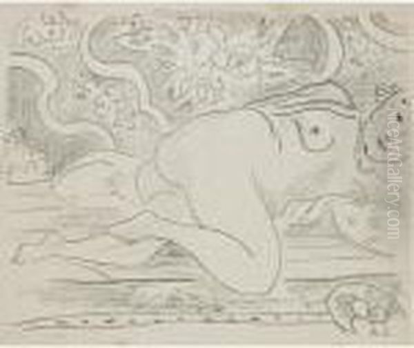 Nu Couche A La Coupe De Fruits (d. 475) Oil Painting by Henri Matisse