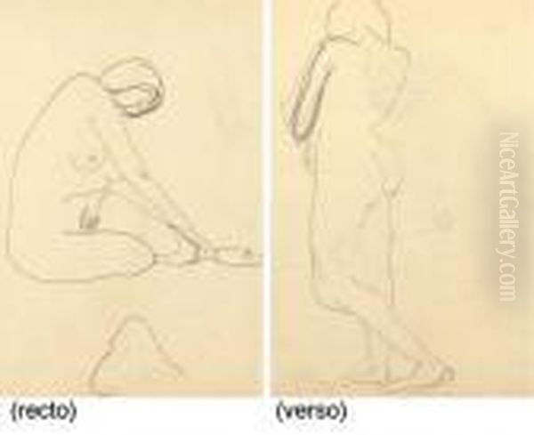 Femme Nue Assis ( Oil Painting by Henri Matisse