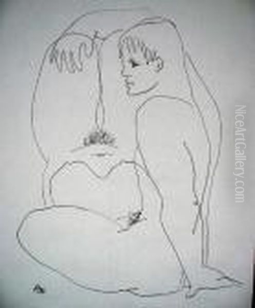 Nude Couple Oil Painting by Henri Matisse