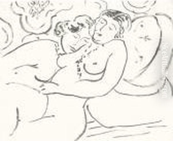 Property From A Private European Collection
 

 
 
 

 
 Deux Odalisques Oil Painting by Henri Matisse