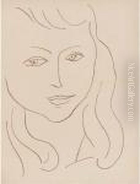 One Plate, From Visages Oil Painting by Henri Matisse