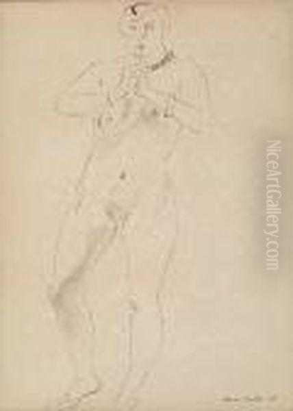 Modele Debout Oil Painting by Henri Matisse