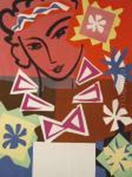 Woman Andflowers Oil Painting by Henri Matisse