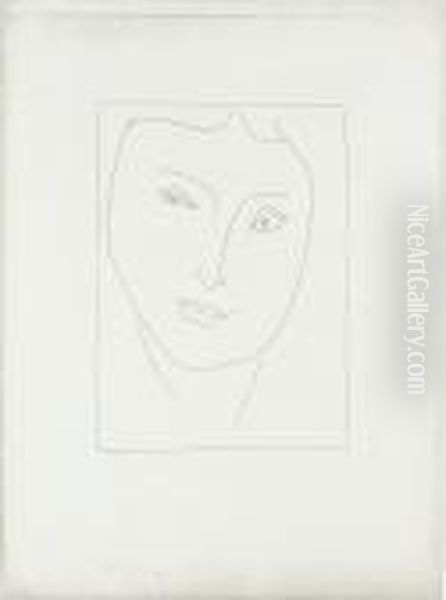 Visage De Femme (d. 293) Oil Painting by Henri Matisse