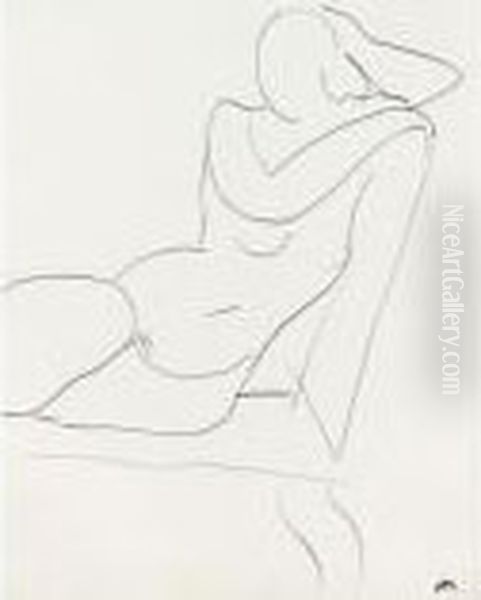 Nu Assis Oil Painting by Henri Matisse