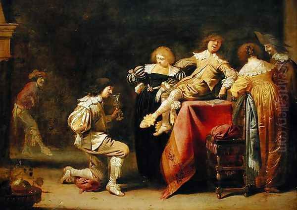 A Merry Party Oil Painting by Pieter Jansz. Quast