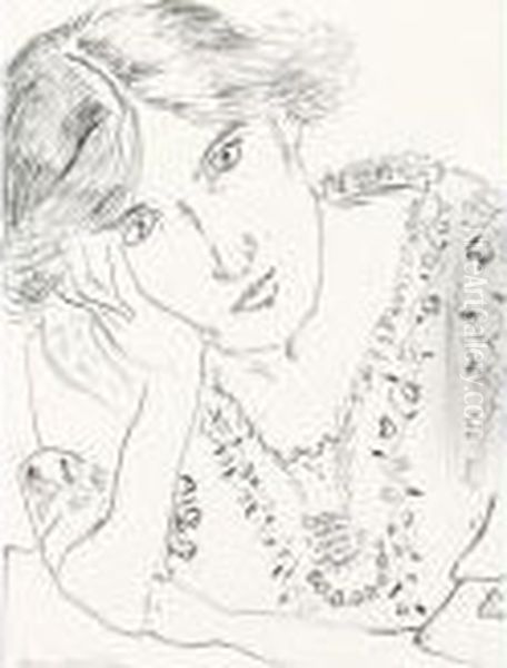 Portrait De Femme, Tete Appuyee Sur La Main Oil Painting by Henri Matisse