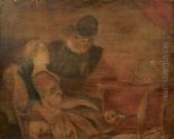 La Lecon De Musique, D'apres Fragonard - 1893  Oil Painting by Henri Matisse