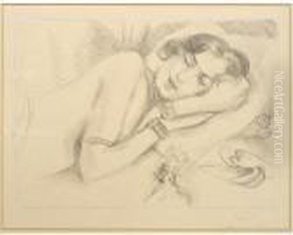Figure Endormie Aux Babouches (d. 512) Oil Painting by Henri Matisse