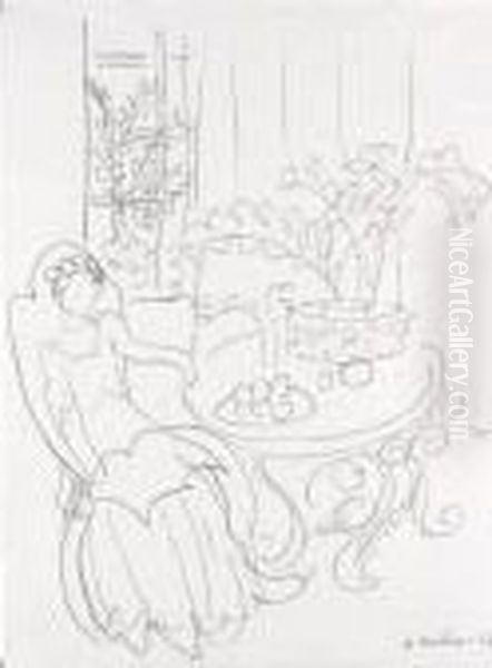 Jeune Femme Assise Dans Un Interieur Oil Painting by Henri Matisse
