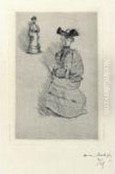 1869-1954
 Deux Femmes En Costume De Ville (duthuit 9) Oil Painting by Henri Matisse