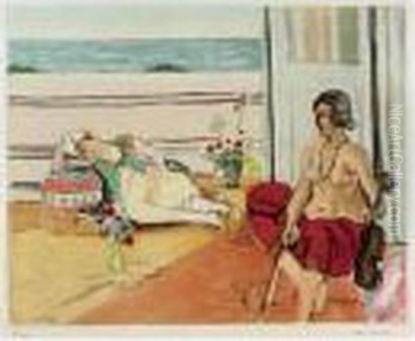 Odalisque Sur La Terrasse (ginestet & Pouillon E. 633) Oil Painting by Henri Matisse