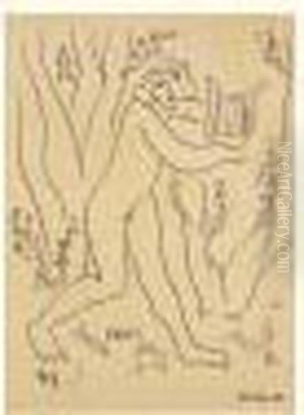 Orphee, 1945 (les Musiciens Celebres) Oil Painting by Henri Matisse Orphee, 1945 (les Musiciens Celebres) Oil Painting by Henri Matisse