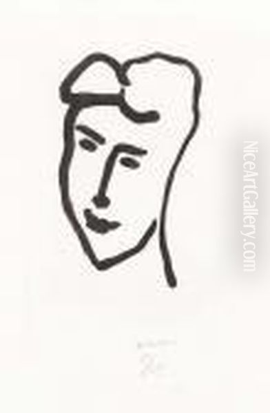 Visage De Jeune Femme Oil Painting by Henri Matisse
