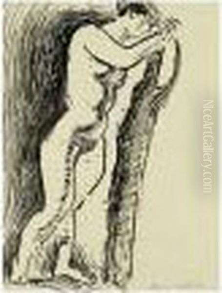 Baigneuse Debout Contre Un Arbre Oil Painting by Henri Matisse
