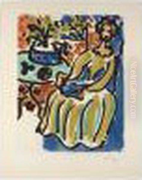 Marie-jose En Robe Jaune (duthuit 817; Fribourg 319) Oil Painting by Henri Matisse