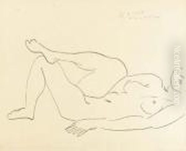 Nu Couche Au Visage Incomplet--etude De Jambes Oil Painting by Henri Matisse