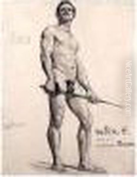 Homme Nu Avec Epee - Etude D'academie Oil Painting by Henri Matisse