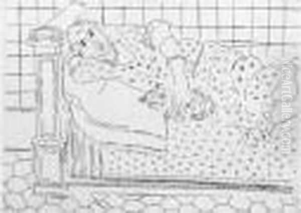 Le Repos Sur Le Lit. 1929. Oil Painting by Henri Matisse Le Repos Sur Le Lit. 1929. Oil Painting by Henri Matisse