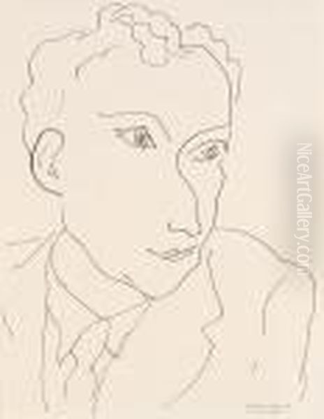 Portrait De Louis Aragon Oil Painting by Henri Matisse